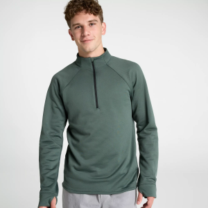 DSG Men's Performance 1/4 Zip, Large, Muted Olive