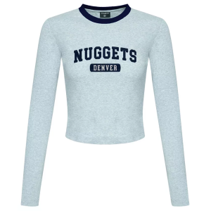 Hype And Vice Hype and Vice Women's Denver Nuggets Wordmark Crop Long Sleeve Shirt, Medium, Gray - $43.00 at DICK'S Sporting Goods