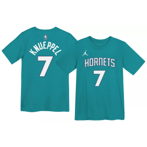 Jordan Youth Charlotte Hornets Kon Knueppel Icon Edition T-Shirt, Size 7, Blue