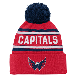 Outerstuff NHL Youth Washington Capitals Jacquard Pom Knit Hat, Red - $25.00 at DICK'S Sporting Goods