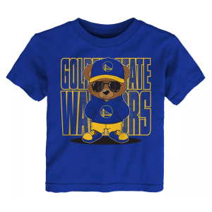 NBA Toddler Golden State Warriors Teddy Fan T-Shirt, Boys', 2T, Blue
