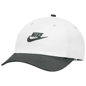 Nike Club Kids' Unstructured Futura Wash Cap, White/Camo Green