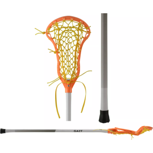 Gait Women's Apex Complete Lacrosse Stick with Flex Mesh, Orange/Yellow