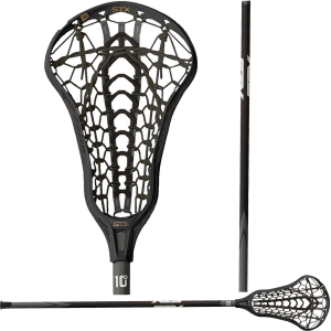STX Women's Crux 600 on Composite 10 Complete Lacrosse Stick, Black/Black