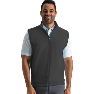 FootJoy Men's Full-Zip Golf Vest, Small, Charcoal