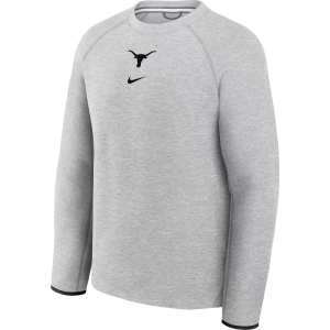 Nike Men's Texas Longhorns Tech Fleece Crewneck Sweatshirt, Small, Gray