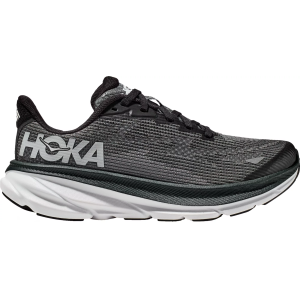 HOKA Kids' Grade School Clifton 9 Running Shoes, Size 3.5, Black/White