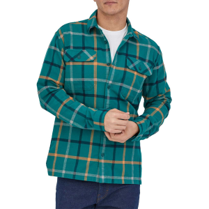 Patagonia Men's Organic Cotton Midweight Fjord Flannel Long Sleeve Shirt, XXL, Brisk Dark Borealis Green