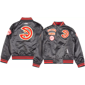 Pro Standard Toddler Atlanta Hawks Retro Classics Satin Jacket, Boys', 2T, Black