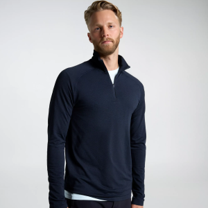 Vrst VRST Men's Circuit Seamless 1/4 Zip, Large, Dark Navy Heather - $78.00 at DICK'S Sporting Goods