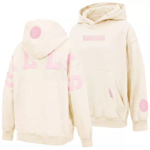 Pro Standard Girls' Dallas Mavericks Wingspan Fleece Hoodie, Large, White
