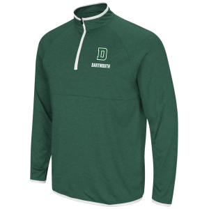 Colosseum Men's Dartmouth Big Green Green Quarter-Zip Pullover, Medium