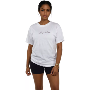 chicka-d Women's College Station White Heritage T-Shirt, Large