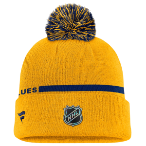 Fanatics NHL Men's St. Louis Blues Alternate Logo Cuffed Knit Pom Beanie, Yellow - $36.00 at DICK'S Sporting Goods