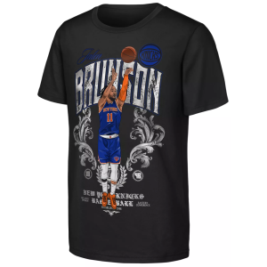 NBA Boys' New York Knicks Jalen Brunson T-Shirt, Small, Black