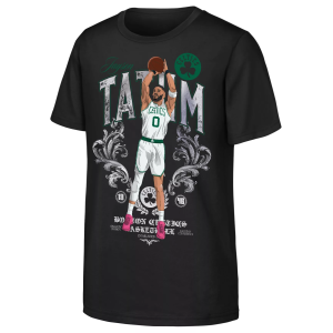 NBA Boys' Boston Celtics Jayson Tatum T-Shirt, Small, Black