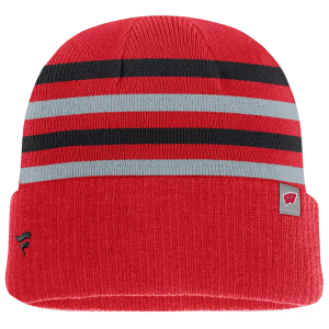 Fanatics NCAA Adult Wisconsin Badgers Tempo Cuffed Knit Beanie, Men's, Red - $26.00 at DICK'S Sporting Goods