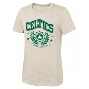 NBA Girls' Boston Celtics Half Court Shot T-Shirt, Small, White