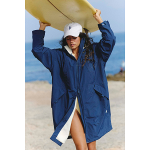 FP Movement Women's Outbound Waterproof Long Parka, Small, Midnight Navy