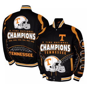 Franchise Club Men's Tennessee Volunteers Light Orange Commemorative Twill Jacket, XL