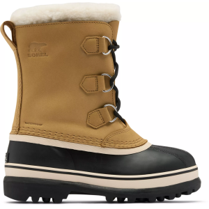 SOREL Toddler Caribou Waterproof Boots, Boys', Size 1, Caribou Buff/Black
