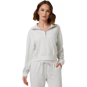 TravisMathew Women's Daily Drive Golf  1/2 Zip, XL, Heather Grey