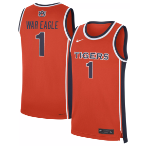 Nike Adult Auburn Tigers Orange Replica Basketball Jersey, Men's, Small