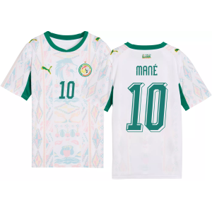 PUMA Youth Senegal Sadio Mane #10 2026 Home Replica Jersey, Small, White