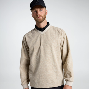 Vrst VRST Men's Golf Woven Printed Pullover, Large, On Par Paisley Khaki - $98.00 at DICK'S Sporting Goods