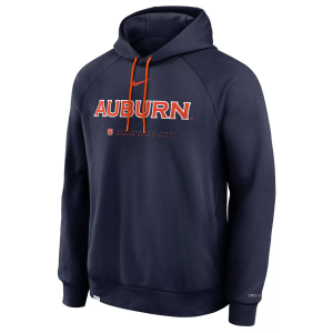 Nike Adult Auburn Tigers Courtside College Navy Pullover Practice Hoodie, Men's, Small, Blue