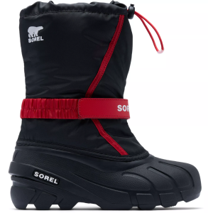 SOREL Toddler Flurry Boots, Boys', Size 3, Black/Bright Red