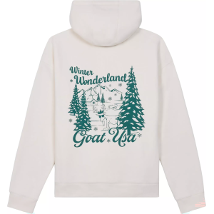 GOAT USA Boys' Winter Wonderland Hoodie, Medium, Bone