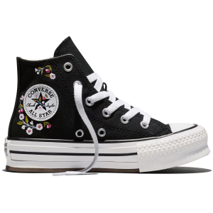 Converse Kids' Preschool Chuck Taylor All-Star EVA Lift Platform High Top Shoes, Size 11, Black/White/Black