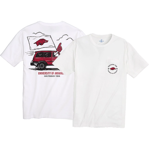 Southern Tide Southern Tide Men's Arkansas Razorbacks White Foam Finger Short Sleeve T-Shirt, XXL - $55.00 at DICK'S Sporting Goods