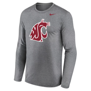 Nike Men's Washington State Cougars Gray Legend Long Sleeve Shirt, XL