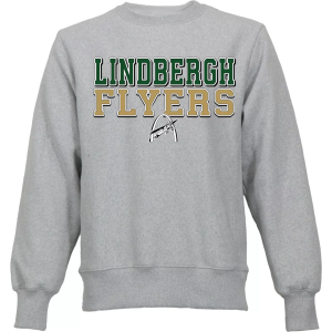 Ohiopyle Prints Men's Lindbergh High School Gray Crewneck Sweatshirt, XXL