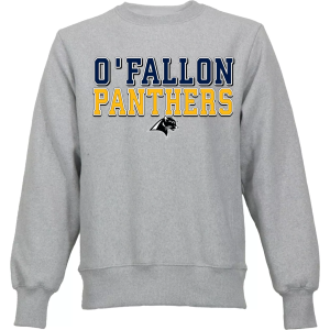 Ohiopyle Prints Men's O'Fallon Township High School Gray Crewneck Sweatshirt, Small