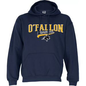 Ohiopyle Prints Men's O'Fallon Township High School Navy Hoodie, Large, Blue
