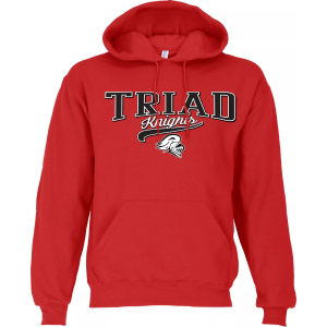 Ohiopyle Prints Men's Triad High School Red Hoodie, Large