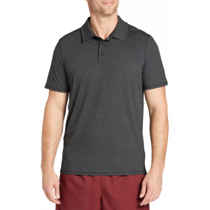 DSG Men's 365 Short Sleeve Polo, XXXL, Pure Black/Pirate Black