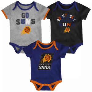NBA Infant Phoenix Suns 3-Piece Creeper Set, Boys', 12M, Purple