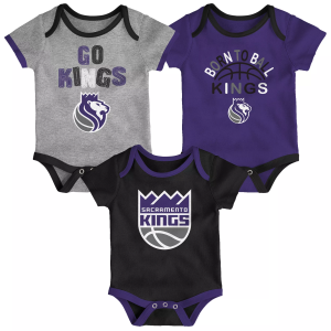 NBA Infant Sacramento Kings 3-Piece Creeper Set, Boys', 12M, Purple