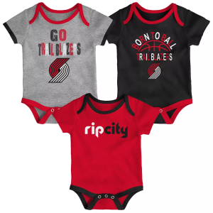 NBA Infant Portland Trail Blazers 3-Piece Creeper Set, Boys', 12M, Red