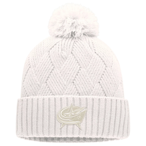 Fanatics NHL Women's Columbus Blue Jackets Shift Cuffed Knit Pom Beanie, White - $34.00 at DICK'S Sporting Goods