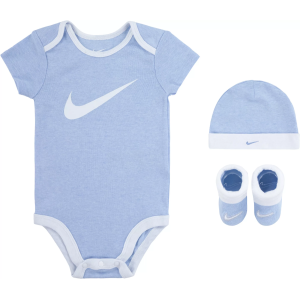 Nike Infant Girls' Swoosh 3 Piece Boxed Set, 0-6M, Cobalt Bliss