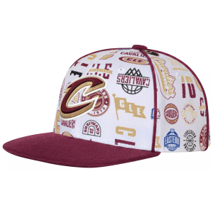 Outerstuff Youth Cleveland Cavaliers White Piped Up Snapback Adjustable Hat