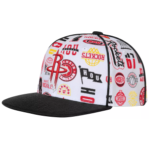 Outerstuff Youth Houston Rockets White Piped Up Snapback Adjustable Hat