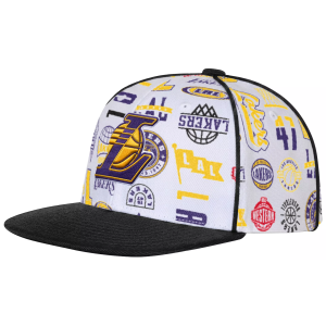 Outerstuff Youth Los Angeles Lakers White Piped Up Snapback Adjustable Hat
