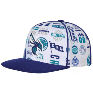 Outerstuff Youth Charlotte Hornets White Piped Up Snapback Adjustable Hat