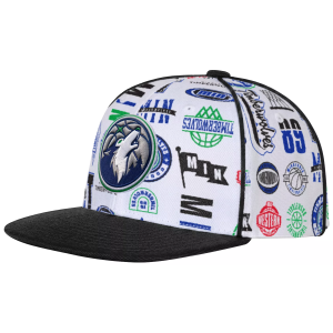 Outerstuff Outerstuff Youth Minnesota Timberwolves White Piped Up Snapback Adjustable Hat - $25.00 at DICK'S Sporting Goods